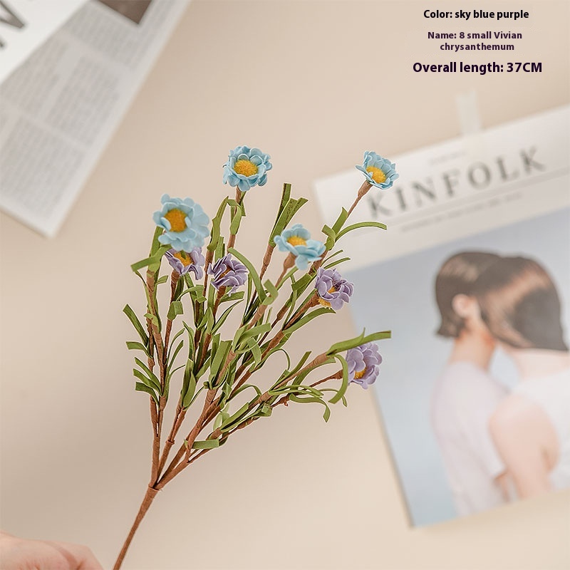 8 Small Daisy PEFoam Foreign Trade Artificial Flowers Fake Flowers Wedding Decoration Home MW09906
