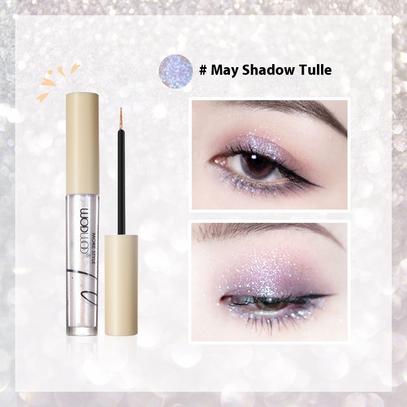 Makeup WODWODFlashing Star Eyes Liquid Eyeshadow Pearlescent Fine Glitter Diamond Shiny High Gloss Eyeshadow For Students