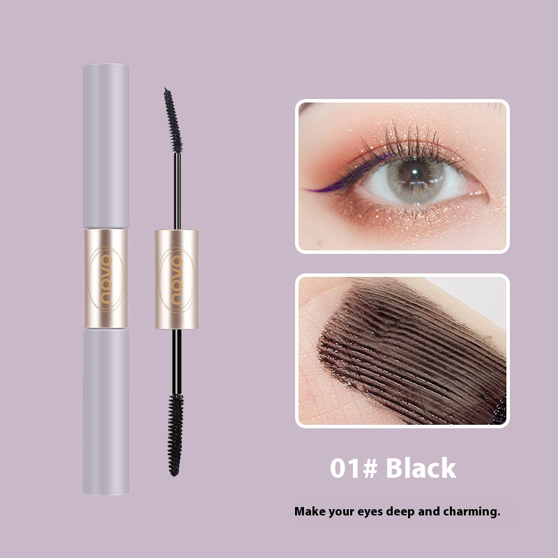 NOVOFantasy Eyes Light Feather Double-Headed Mascara Curls,Lengthens,Encrypts,Waterproof,Sweat-Proof,And Does Not Smudge Eyelash Primer