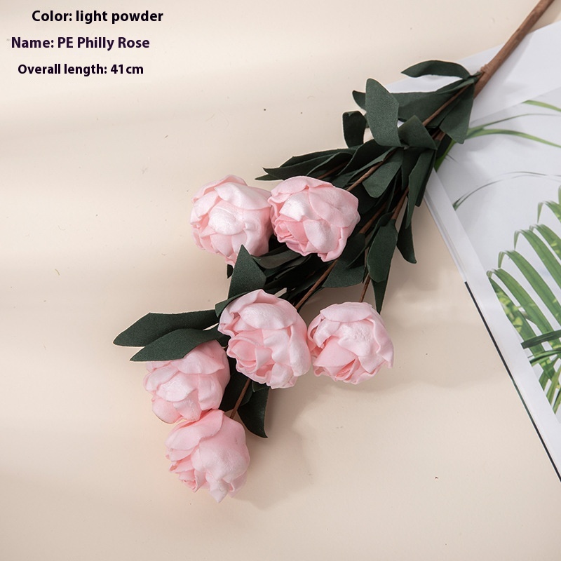 Artificial Flower Fili Rose PEHome Decoration Wedding Bouquets Road Lead Flower Wall Artificial Flower MW09918