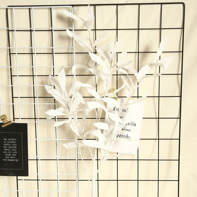 OLeaf Willow Leaf Artificial Flower Plant Wedding Decorations Style Plant Wall Rose MW26502