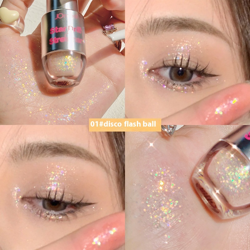 Shimmer Glitter Eyeshadow Liquid–High-Sparkle Makeup.