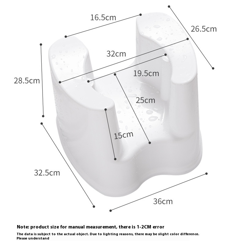 Creative Plastic Butt Washing Stool Thickened Adult Bathroom Stool Home Pregnant Women Sitting Bath Stool Elderly Bathing Bath Stool
