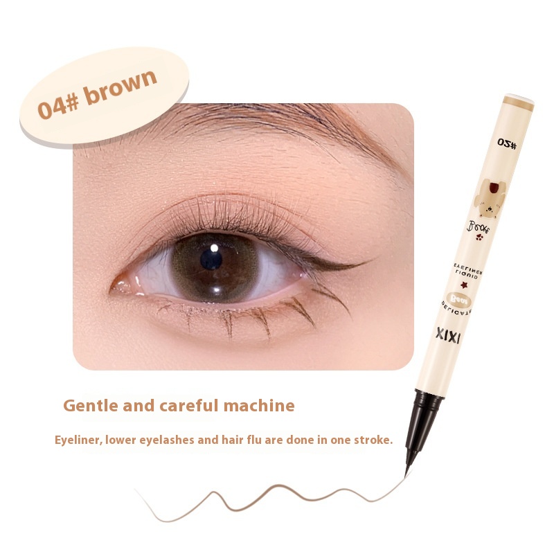 Xixi Liquid Eyeliner Pen Waterproof And Sweat-proof No Smudge No Makeup Eye Silkworm Pen Quick-drying Very Fine Soft Hair Student Eyeliner Pen