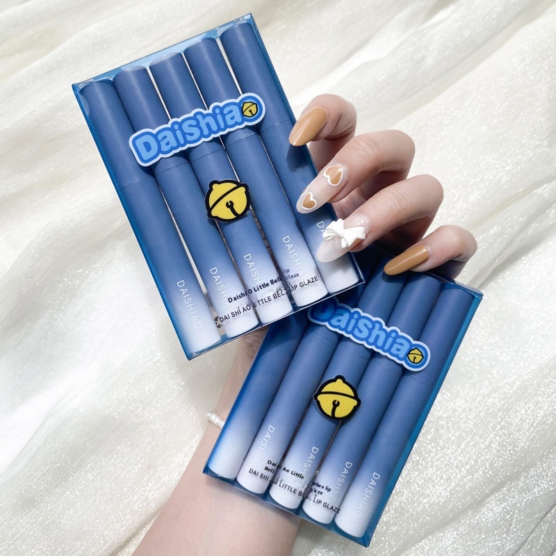 Douyin Deshiao5-pack Lip Glaze Set Student Lip Mud Velvet Matte Matte Lipstick Hit