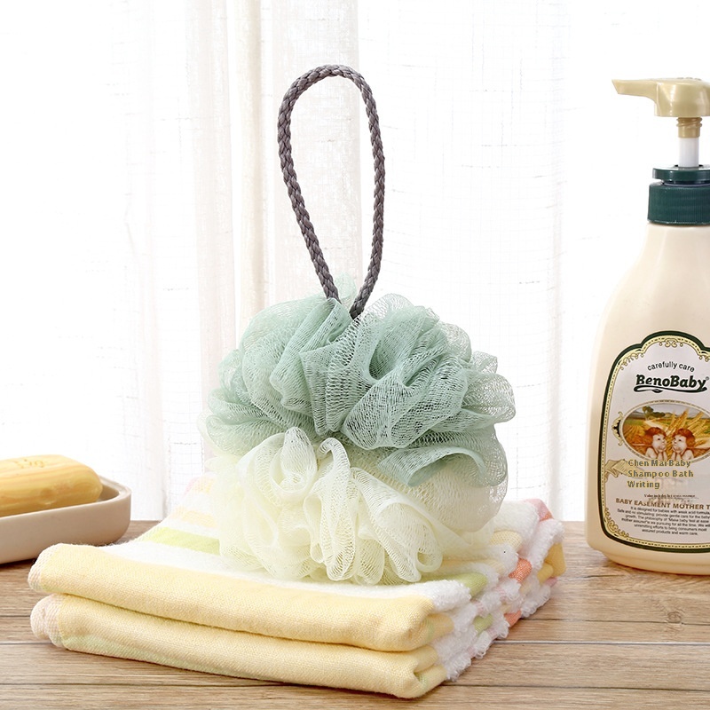 A2620 Double Color Bath Ball Bath Flower Back Scrubbing Bath Ball Bath Flower Ball Foam Bath Towel Bath Ball