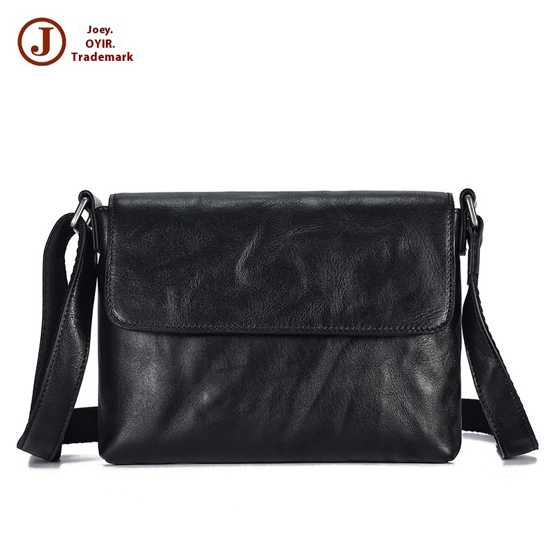 Men's Small Shoulder Bag Vegetable Tanned Leather Simple Shoulder Bag Messenger Bag High-end Backpack Men's Bag Genuine Leather Messenger Bag Boys