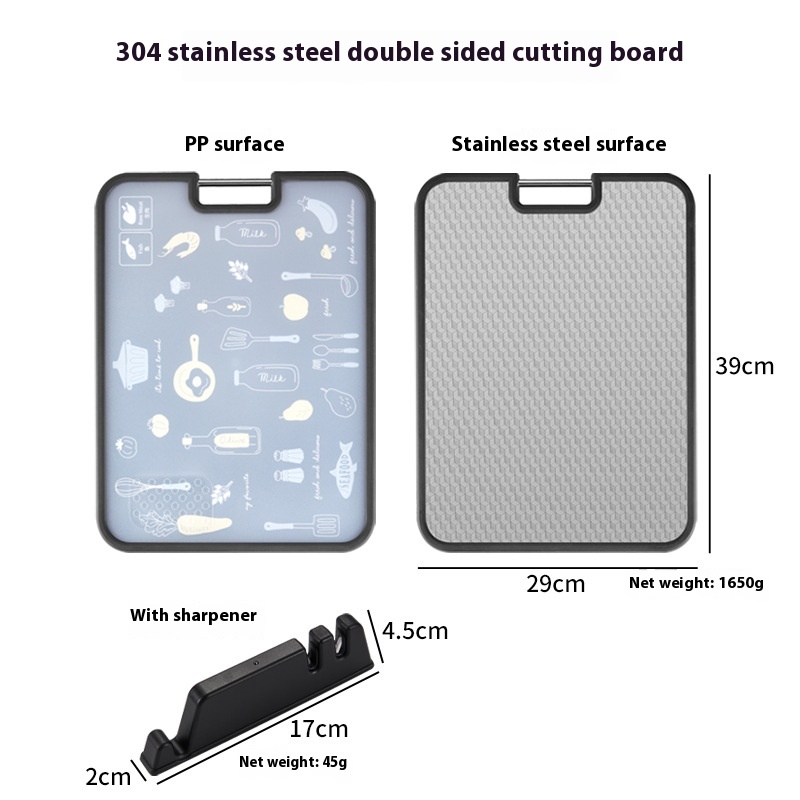 304 Stainless Steel Cutting Board Antibacterial And Mildew Proof Household Cutting Board Kitchen Cutting Board And Panel Sticky Board Rolling Noodle Cutting Board