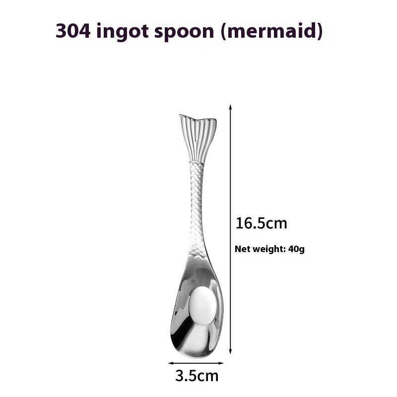 316 Stainless Steel Yuanbao Spoon Household Spoon For Drinking Soup Deepened Thickened Long Handle Soup Spoon Small Spoon Table Spoon