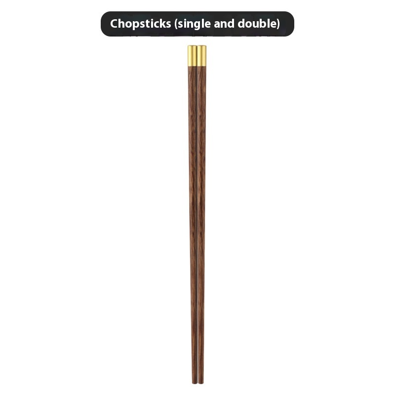 Chinese Natural Unpainted Chicken Wing Wood Chopsticks Household Simple Blessing Chopsticks Non-slip Chopsticks10 Pairs Gift Box Tableware Set