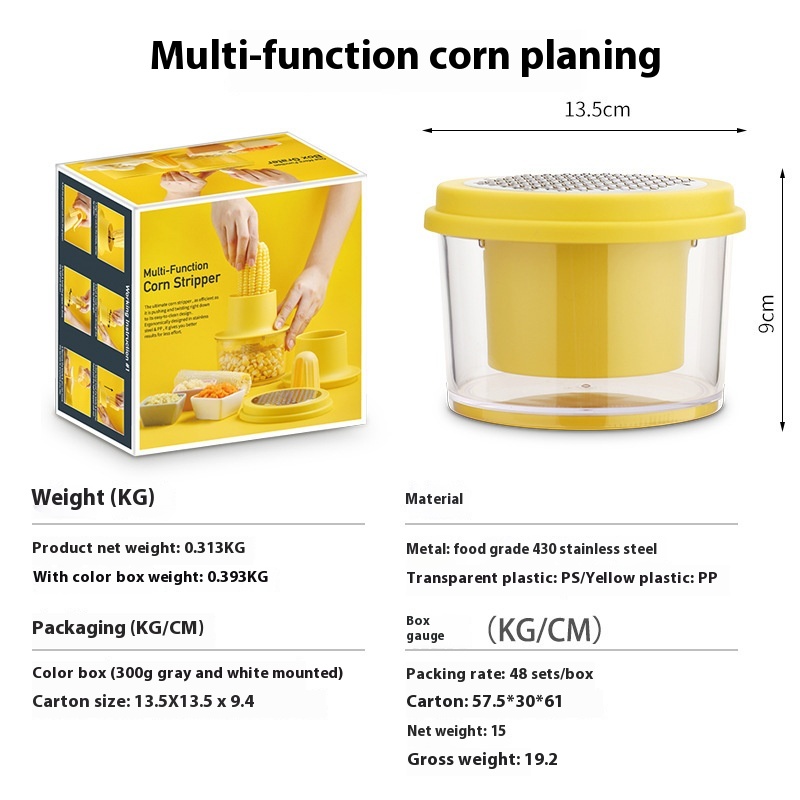 Household Corn Granulator Multifunctional Corn Peeling Thresher Practical Creative Kitchen Tool Kitchen Tool