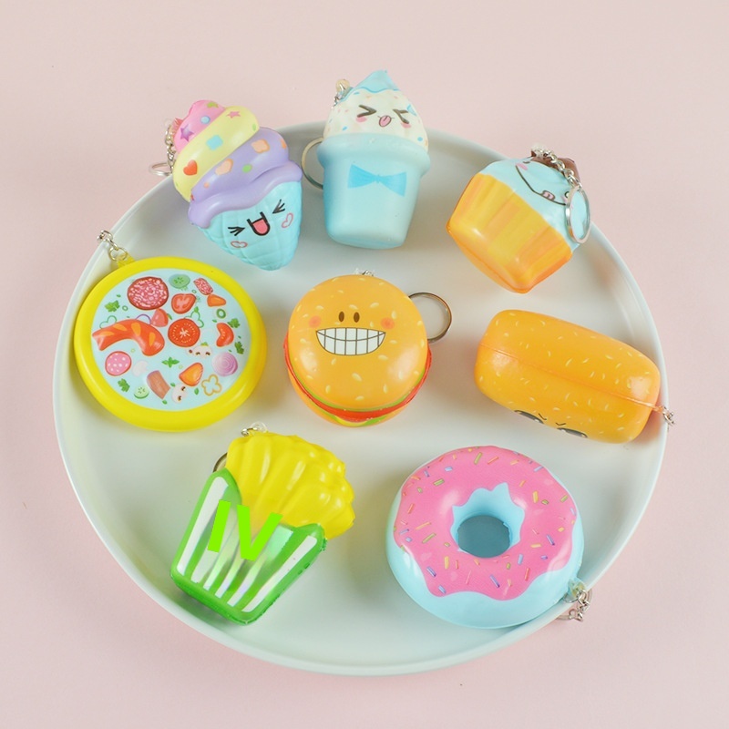 Same PUSlow Rebound Toy Simulation Popcorn Hamburger Ice Cream Squeezing Squishy Toy