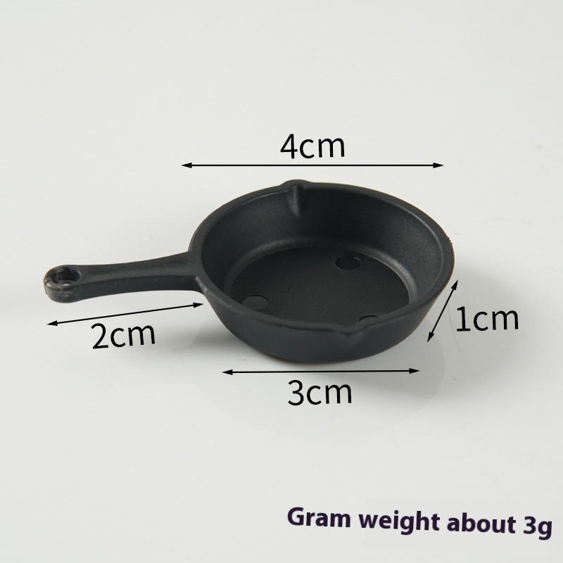 Simulation Mini Pan Prop Model DIYSimulation Food Play Pots And Bowls Doll House Food Container Accessories