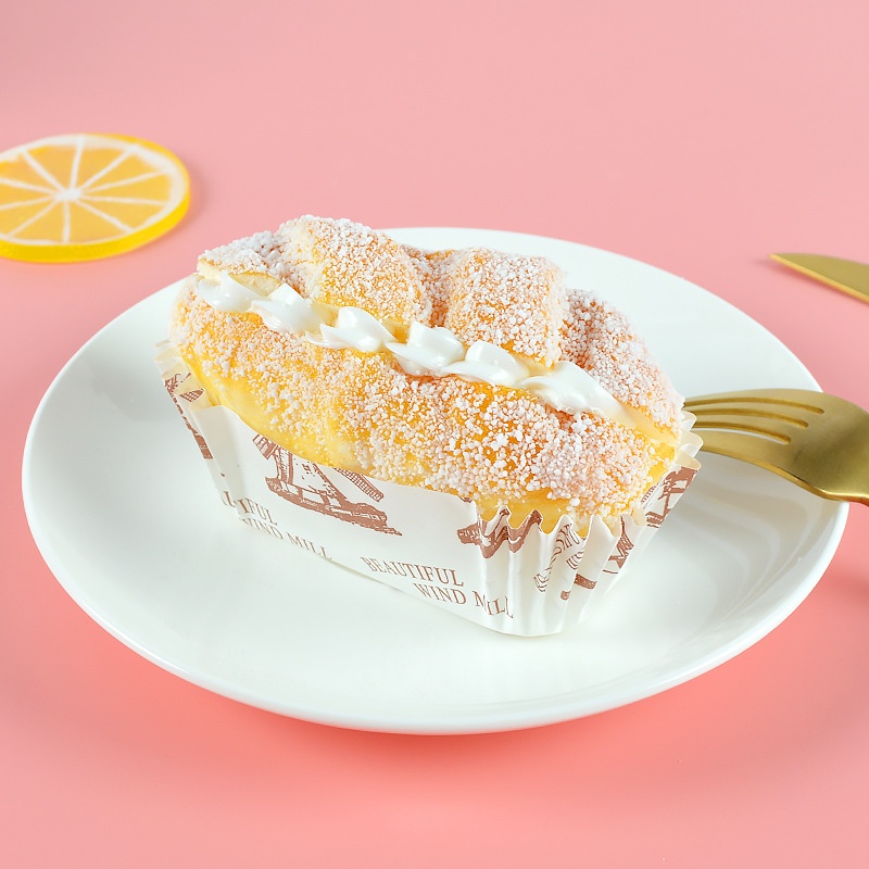 PUSimulation Cream Sandwich Bread Props Model Showroom Decoration Photography Shooting Props Simulation French Bread