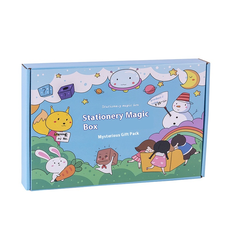 Stationery Set Learning Gift Box Gift Package Student Children's Box Children's Day Gift Birthday School Blind Box Cartoon