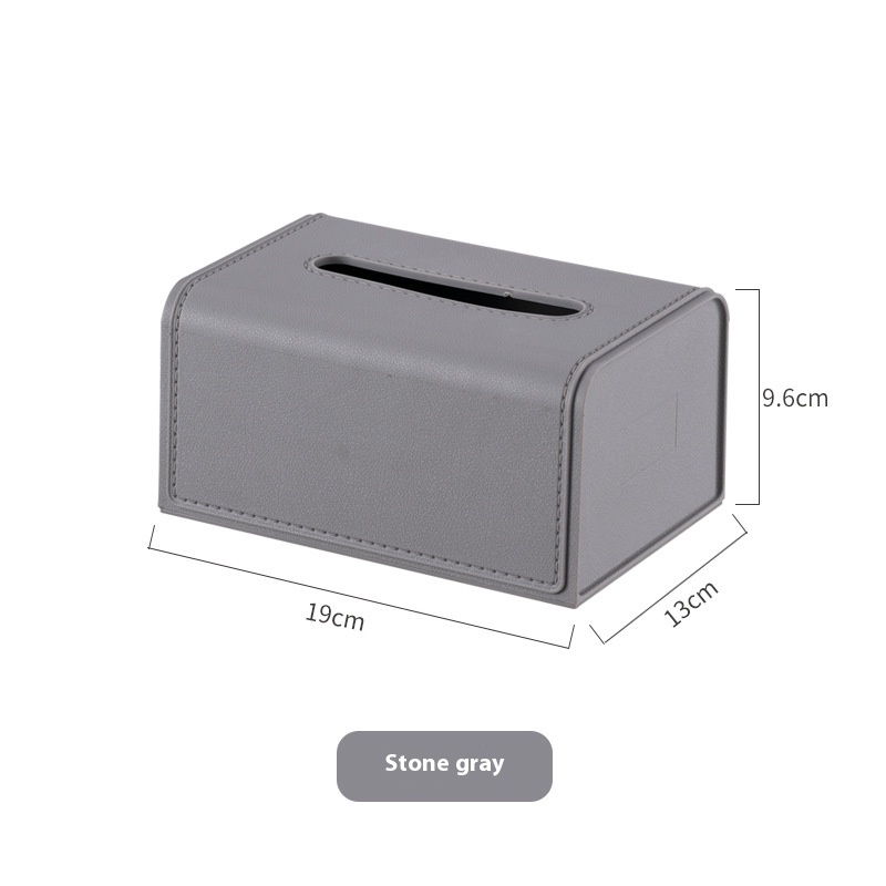 High-end Paper Box Home Living Room Coffee Table Restaurant Bathroom Creative Leather Pattern Simple Light Luxury Storage Tissue Box