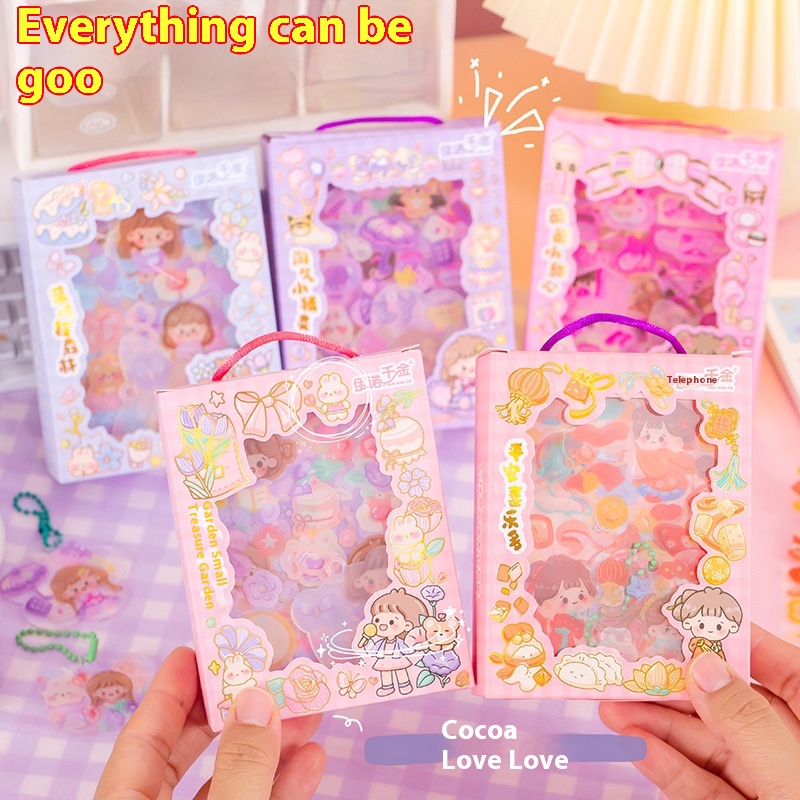 Notebook Sticker Set PETWaterproof Stickers Cute Card Stickers DIYSpecial Card Pendant Portable Gift Box T