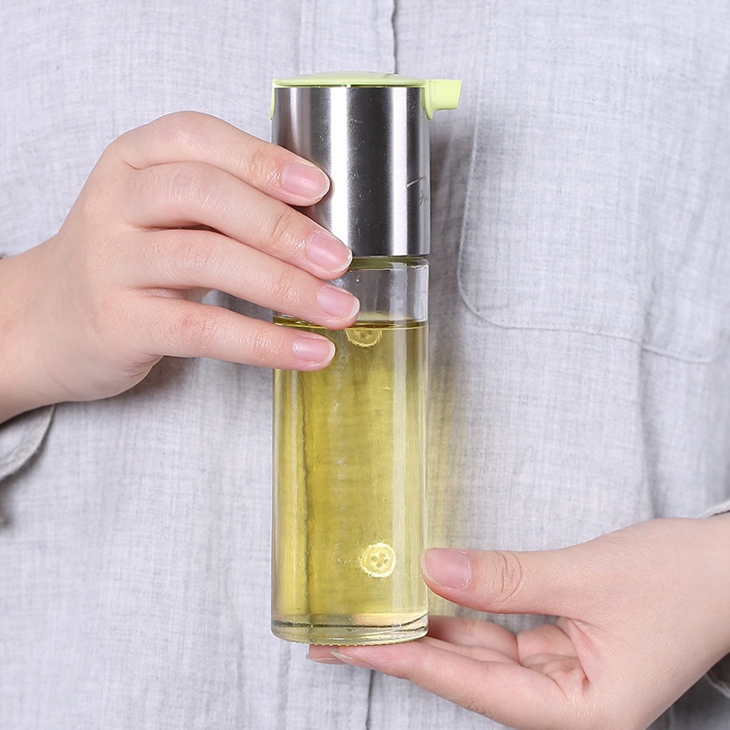 Stainless Steel Small Glass Oil Bottle Seasoning Oil Control Tank Kitchen Household Oil Pot Sesame Oil Vinegar Soy Sauce Leak-proof Supplies Germany