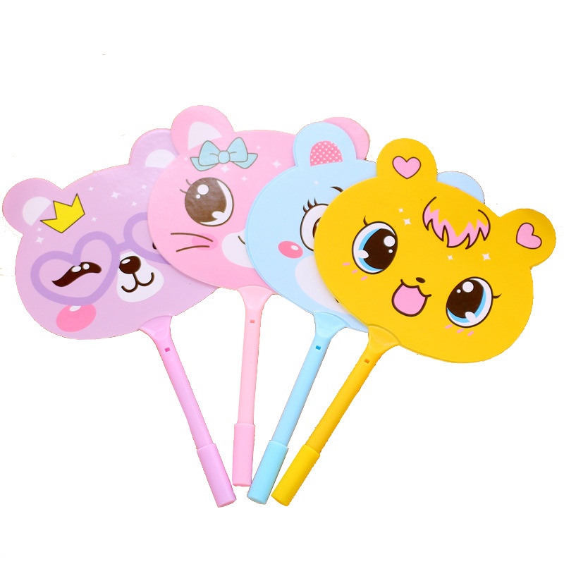 Korean Advertising Pen Can Print Student Prize Ballpoint Pen Children's Cute Cartoon Fan Pen T