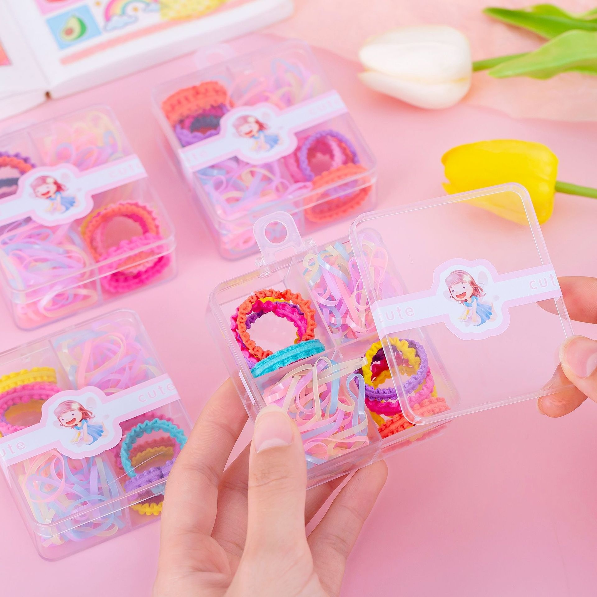 Baby Rubber Band Small Cartoon Hair Accessories Set Infant Headband Children's Rubber Band Baby Headdress Thumb Hair