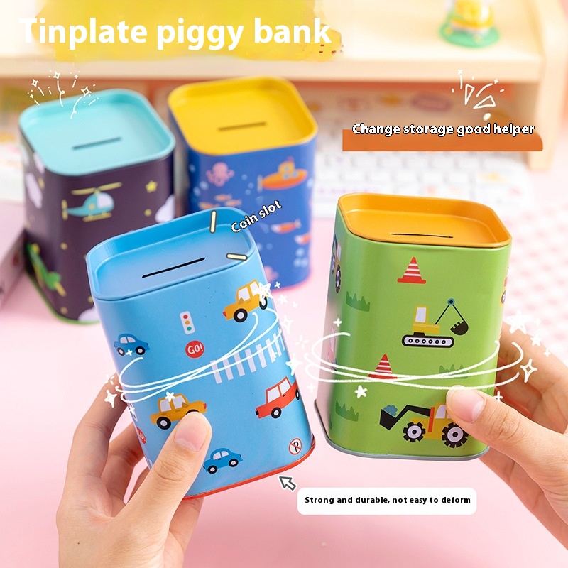 Style Creative Piggy Bank Cute Cartoon Children's Coin Jar Anti-fall Piggy Bank Gift Savings Bank T