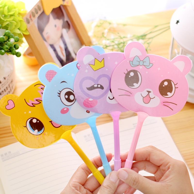 Cartoon Creative Plastic Cute Fan Pen QRCode Ballpoint Pen Advertising Pen Gift Pen T