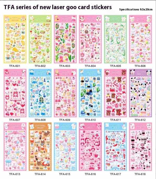 Original Cute Guka Stickers Korean Kawaii Handbook Material Stickers Cartoon DIYStar Stickers Decorative Stickers