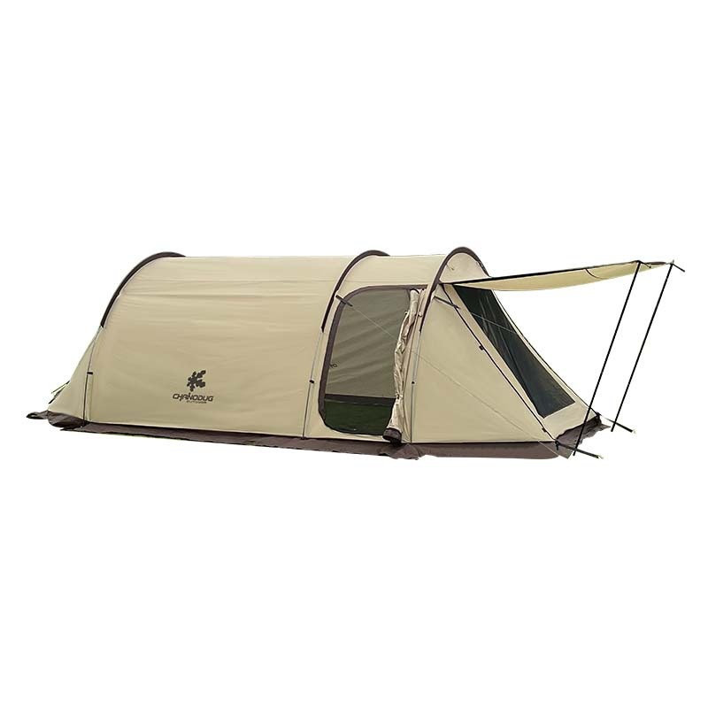 Xia Nuo Duoji Outdoor Camping Tent One Room And One Living Room Large Space Tunnel Tent Thickened Windproof Rainproof Sunshade Tent