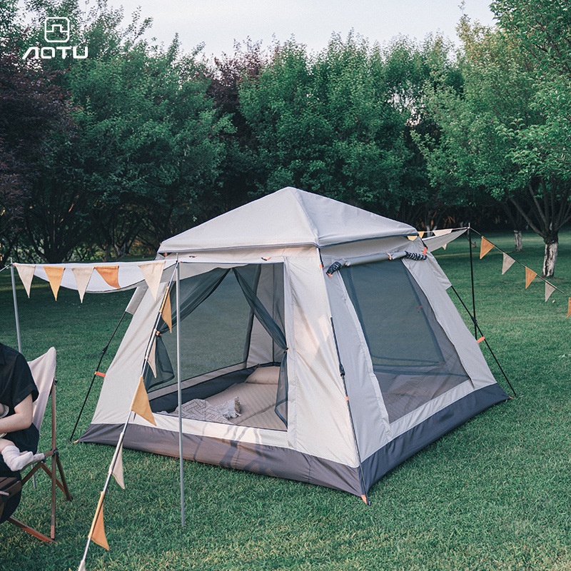 4-5 Person Tent Outdoor Fully Automatic Portable Folding Thickened Rainproof Outdoor Camping Equipment Park Picnic