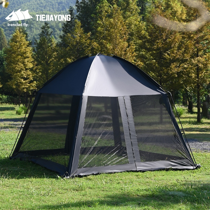 Outdoor Black Mesh Tent Camping Leisure Pergola Mosquito Repellent Courtyard Tent Picnic Portable Small Black House Tent