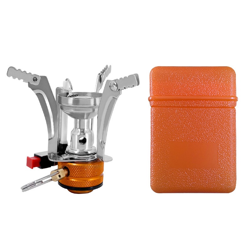 Outdoor Mini Stove Portable Camping Stove Outdoor Stove Mini Folding Stove Electronic Lighter Gas Stove
