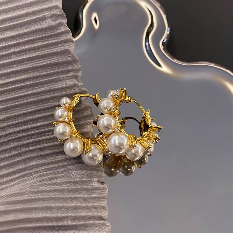 French Texture Earrings,Gentle And Versatile For Commuting,High-end Pearl Earrings,Temperament,Internet Celebrity,Light Luxury,Niche Earrings