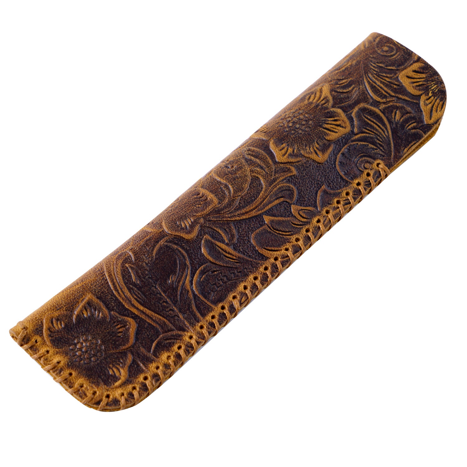 Retro Pencil Case Genuine Leather Knife Case Personalized Handmade First Layer Cowhide Pen Case Creative Gift Protective Cover