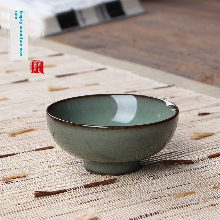 Kongshan Xinyu Longquan Celadon Iron Body Handmade Tea Cup Arts And Crafts Master Handmade Kung Fu Tea Set Tea Cup