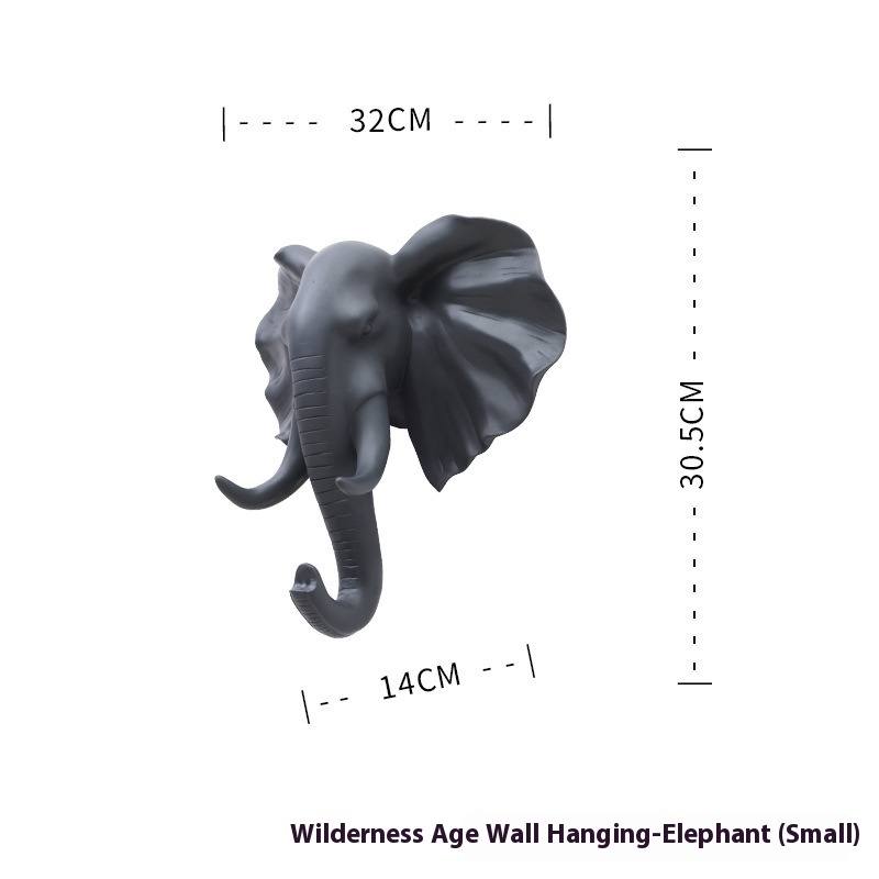 If Creative Home Animal Head Resin Crafts Ornaments Wall Hanging Bar Entrance Hook Decoration