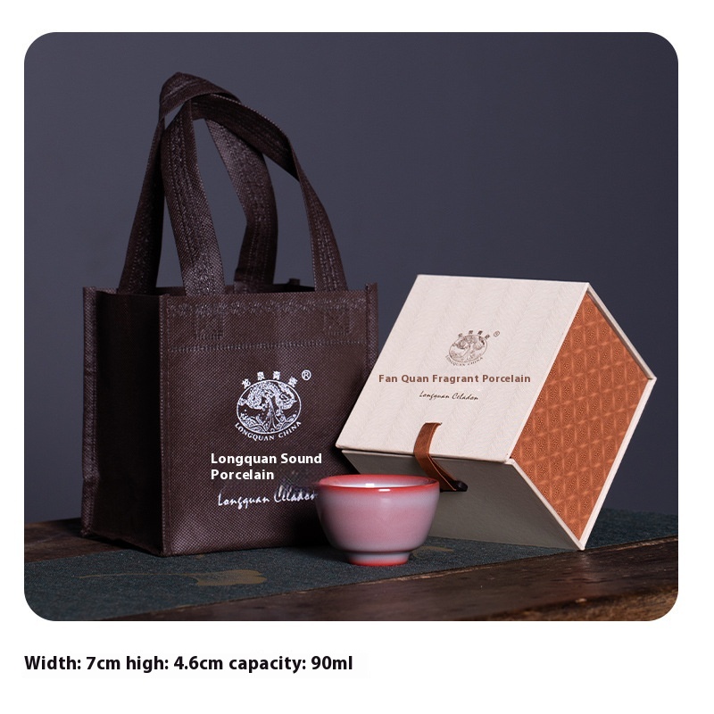 Kongshan Xinyu Longquan Celadon Kungfu Tea Cup Handmade Master Cup Ceramic High-end Tea Cup Large Capacity Tea Bowl