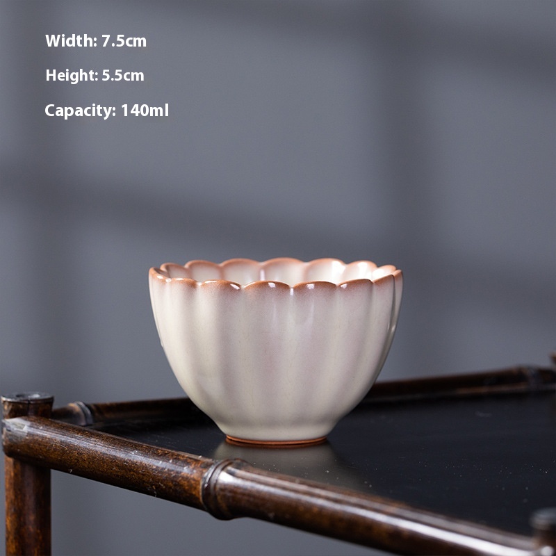 Empty Mountain Rain Longquan Celadon Lard Jelly Master Cup Ceramic Tea Cup Handmade Kung Fu Tea Cup Personal