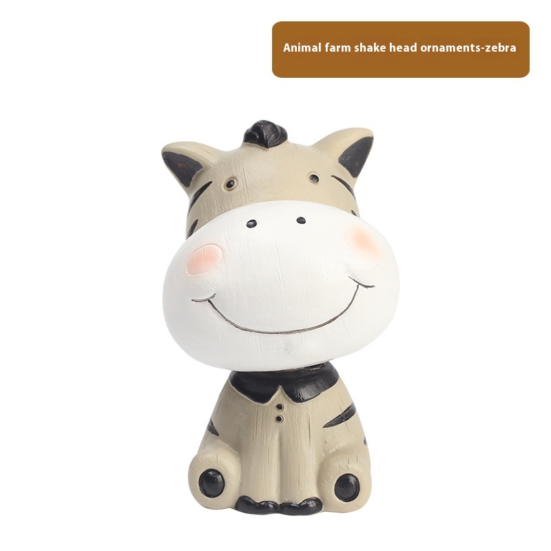 Animal Farm Shaking Head Ornaments Home Decor Car Shaking Head Dog Car Accessories Resin Craft Gifts