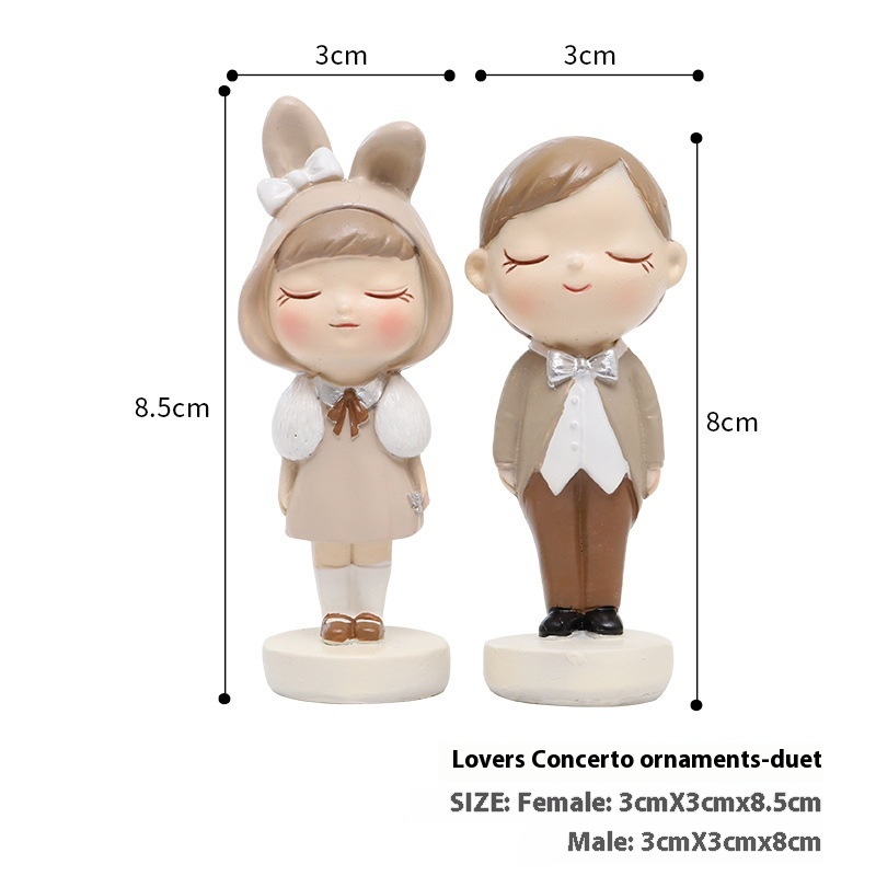 If The Original Nordic Style Couple Cake Decorations Creative Home Living Room Bedroom Car Decorations