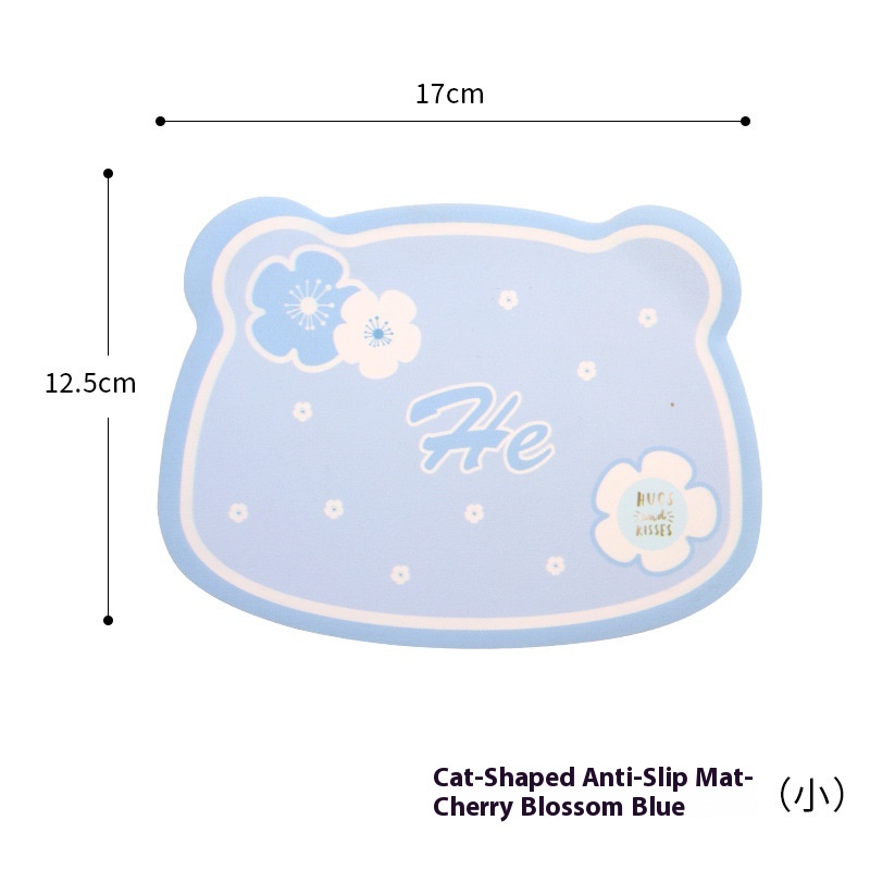 If Home Furnishing Creative PVCSoft Car Cat Shaped Anti-slip Mat Desktopulation Mat Epoxy Girly Heart Coaster