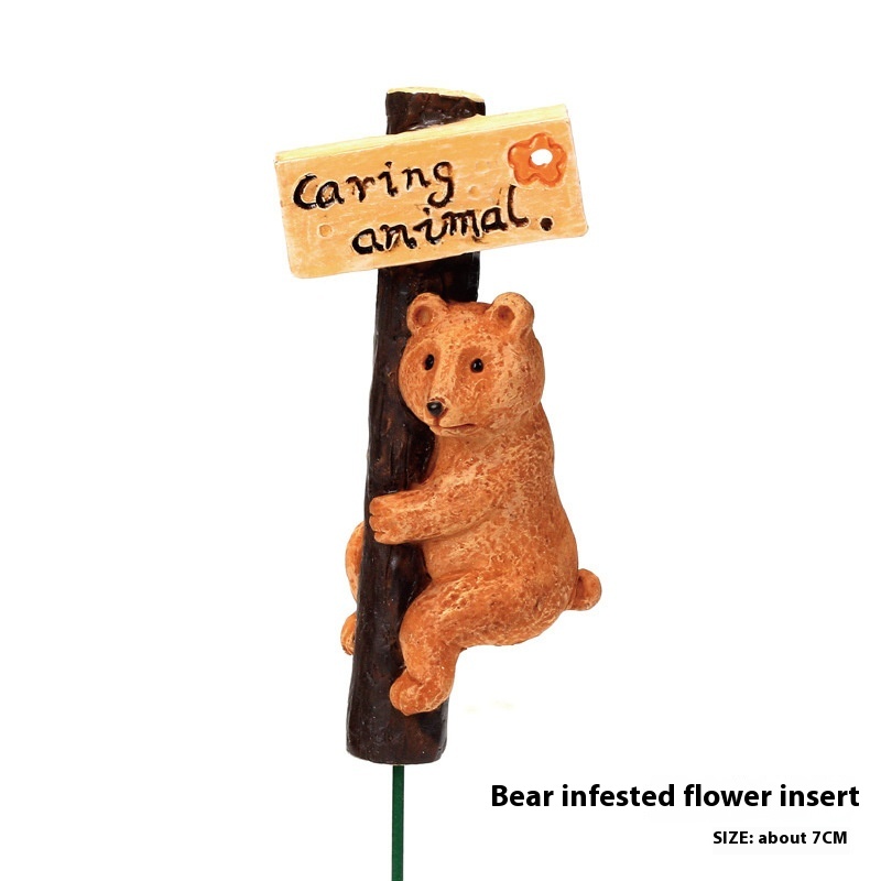 If The Home Creative Cartoon Zoo Trip Flower Pot Succulent Resin Desktop Potted Micro Landscape Matching