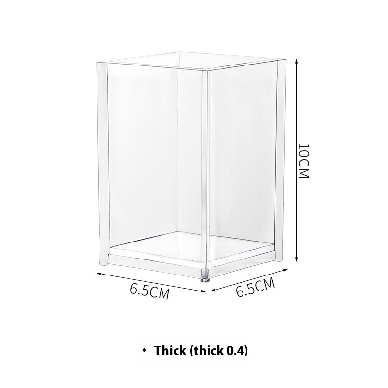 MUJIStyle Transparent Acrylic Pen Holder Student Stationery Storage Box Simple Personality Desktop Sundries Storage Tube