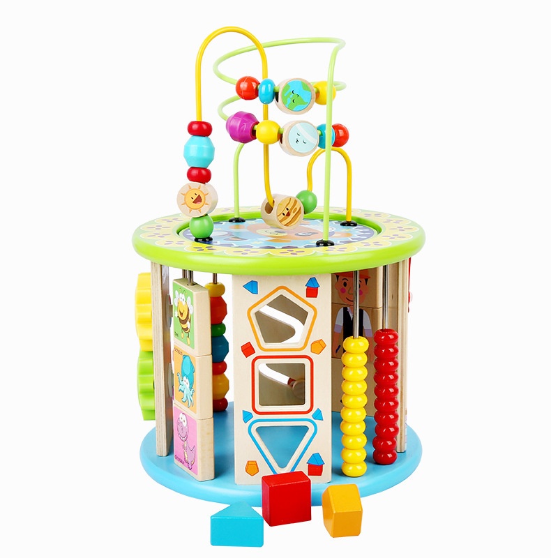 Youdele Bead Treasure Box Toy10-in-1 Bear Bead Fishing Flying Chess Shape Matching Toy