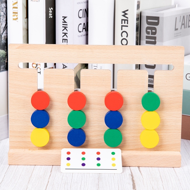 Children's Montessori Early Education Educational Toys4-5-6 Years Old Baby4 Color Walking Logical Thinking Ability Training Game