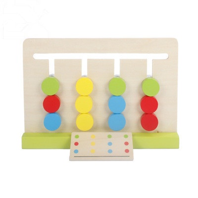 Youlebi Montessori Four-color Game Children's Educational Teaching Aids Logical Thinking Training Wooden Toys