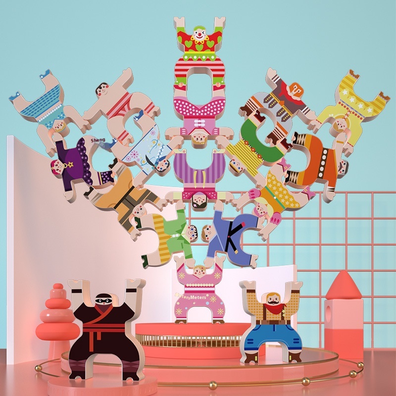 Children's Hercules Stacking Upgraded Version Challenge Stacking High Early Education Interactive Game Toys16 Little People