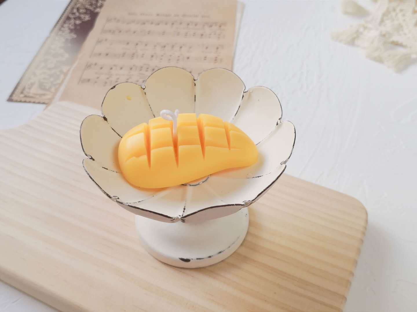 Soy Wax Mango Aromatherapy Candle Cute Creative Fruit Shape Style Shooting Props Home Decoration Gift