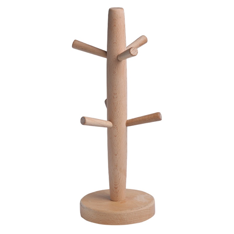 Japanese Style Home Wooden Cup Rack Living Room Creative Teacup Rack Mug Drain Cup Rack Red Wine Glass Rack