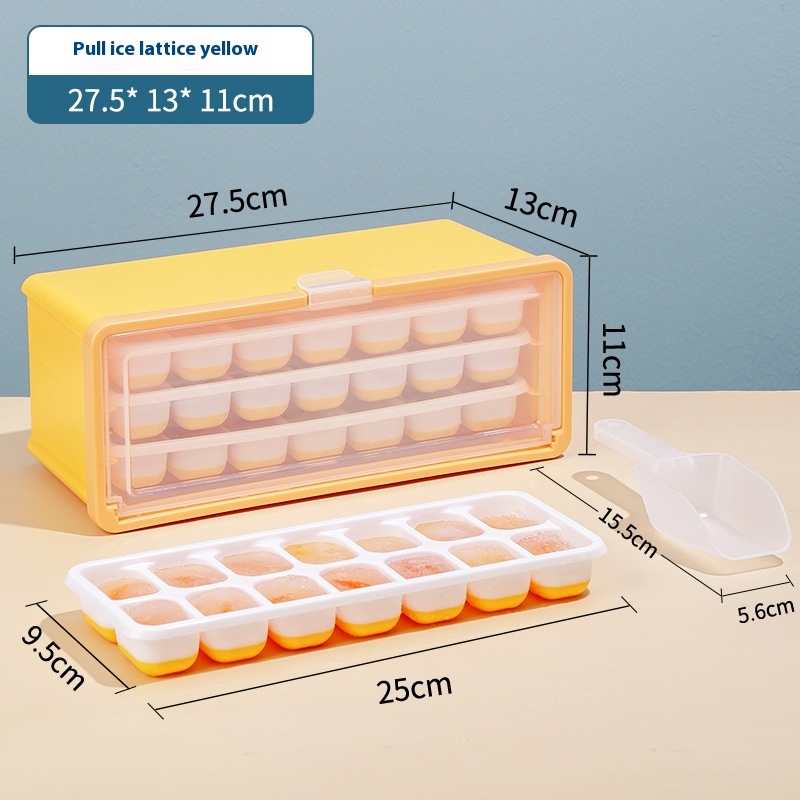 Multi-layer Ice Cube Ice Cube Mold Household Pressed Silicone Ice Cube Plastic Ice Cube Box Ice Cube Box