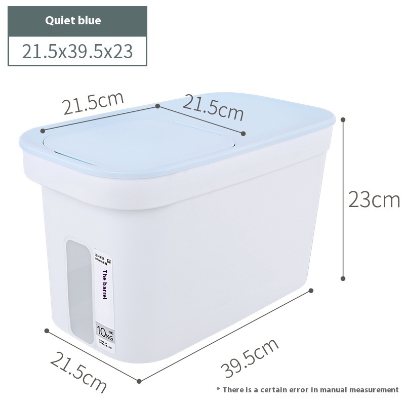Household Storage Nano Bucket Kitchenect-proof Moisture-proof Grain Storage Jar Double-layer Transparent Sealed Rice Storage Bucket